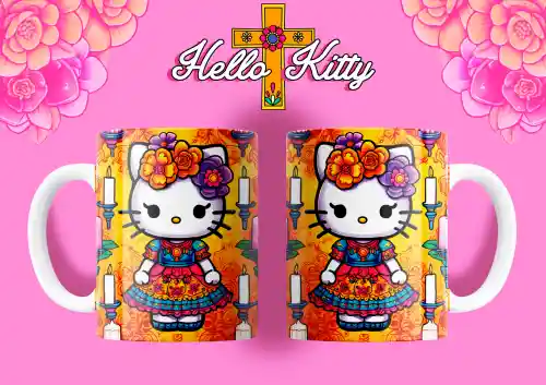vectores plantilas HELLO KITTY,HALLOWEEN,DÍA DE MUERTOS,FESTEJO,